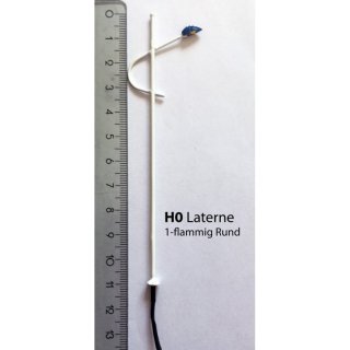 10x H0 LED-Straßenlaterne 1-flammig blau-Bogen